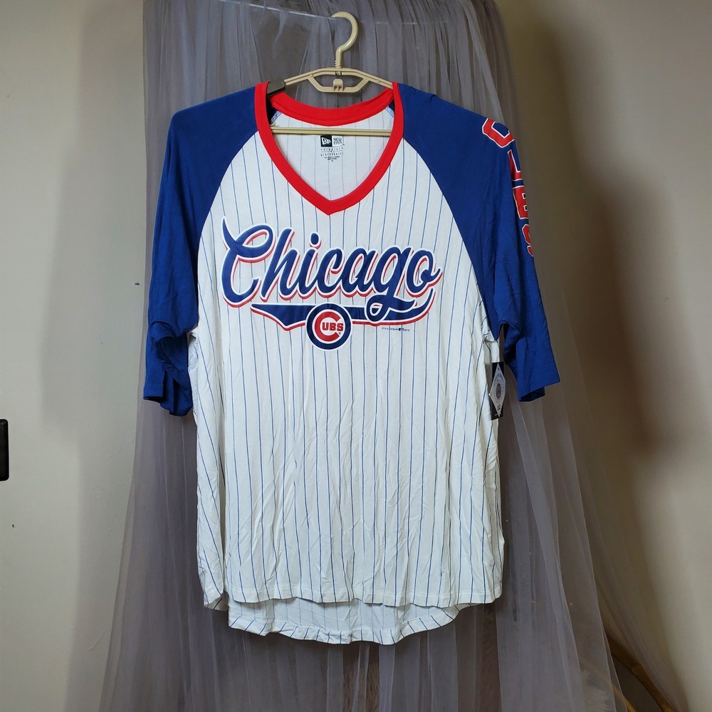 New Era Baseball Jersey Chicago Cubs Short Sleeve MLB Size 2X Sports Casual